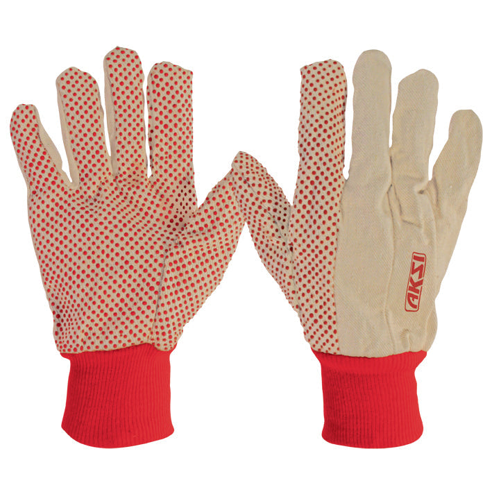 103706 Guante de loneta con puntos de PVC
