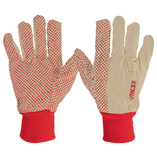 103706 Guante de loneta con puntos de PVC