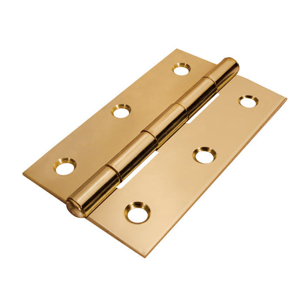 106414 Bisagra rectangular acero latonado de 2 1/2" x 1 13/16"