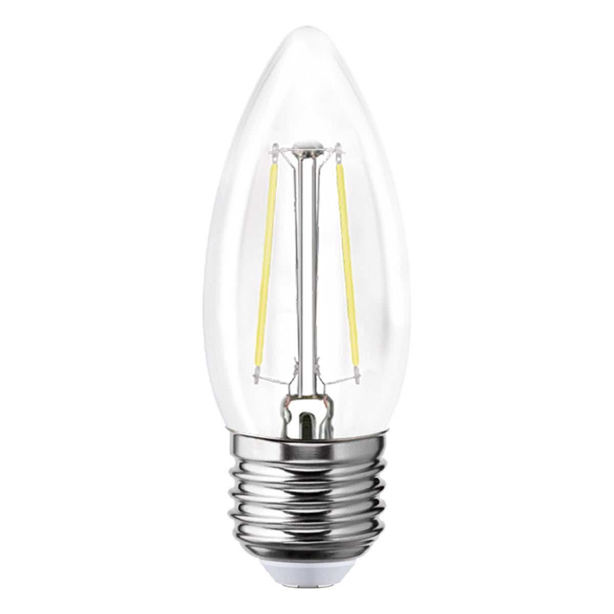 115534 Foco LED filamentos VELA 2W luz calida E27, caja color