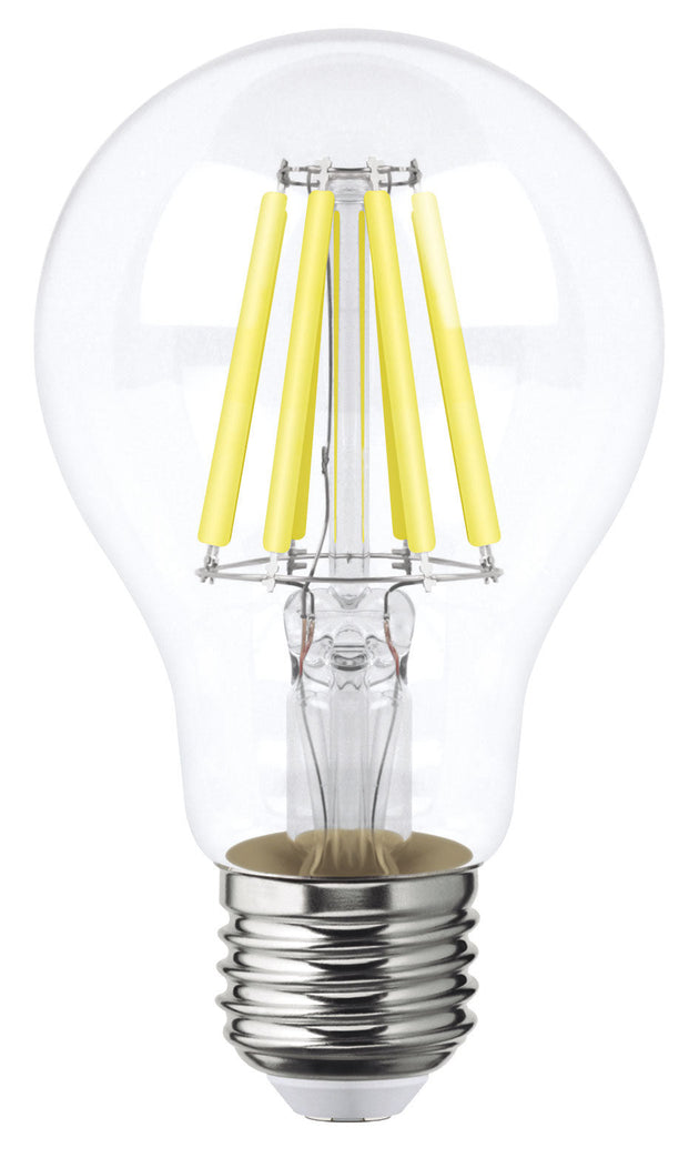 115596 Foco LED filamentos A19 8W luz calida, caja color
