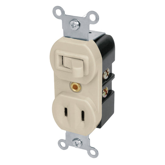 116824 Interruptor combinado de palanca sencillo, Contacto aterrizado
