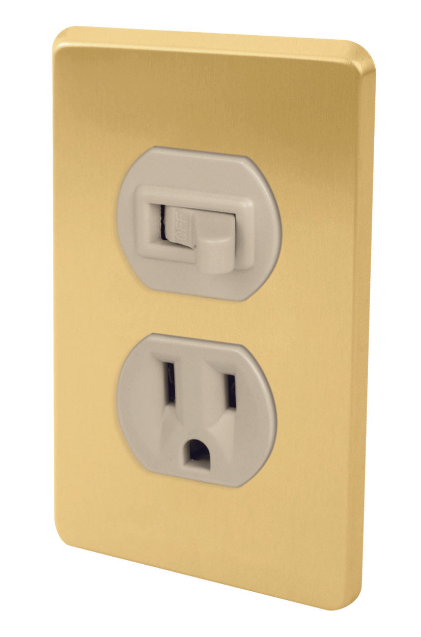 116884 Interruptor de palanca y contacto con placa de aluminio