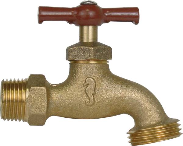 12047 Llave manguera de laton 013mm 1/2" satinado de 1/4 vuelta 2IM Rugo