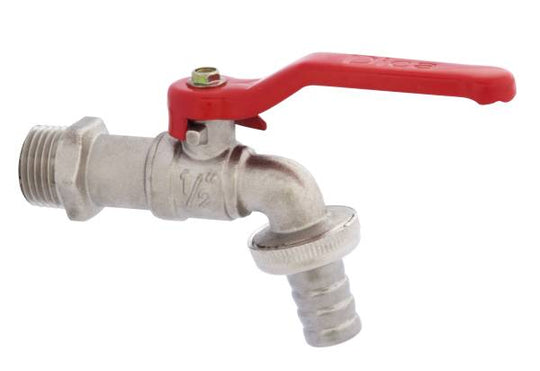 12052 Llave manguera tipo esfera de laton 013mm 1/2" niquel 4020 Dica