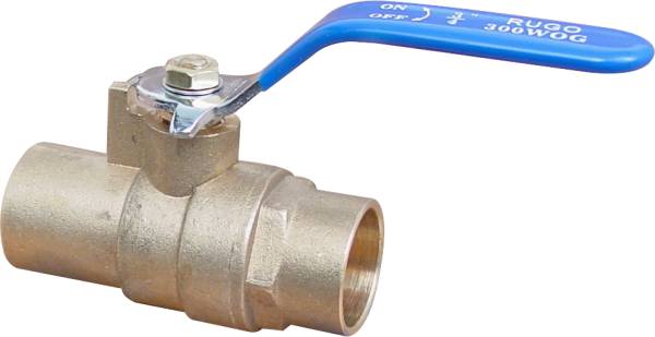 12175 Valvula esfera soldable 019mm 3/4" laton 300lbs FT 100IS Rugo RUGO