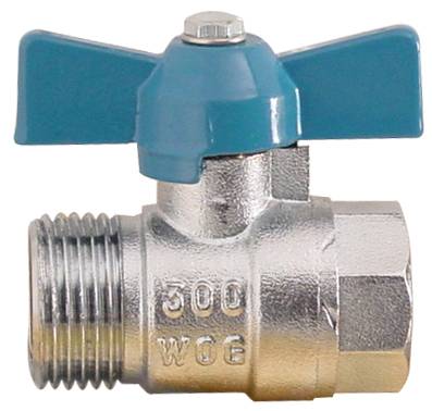 12188 Valvula control recta 1/2 x 7/8" estopera laton 1/4 vuelta Rugo RUGO