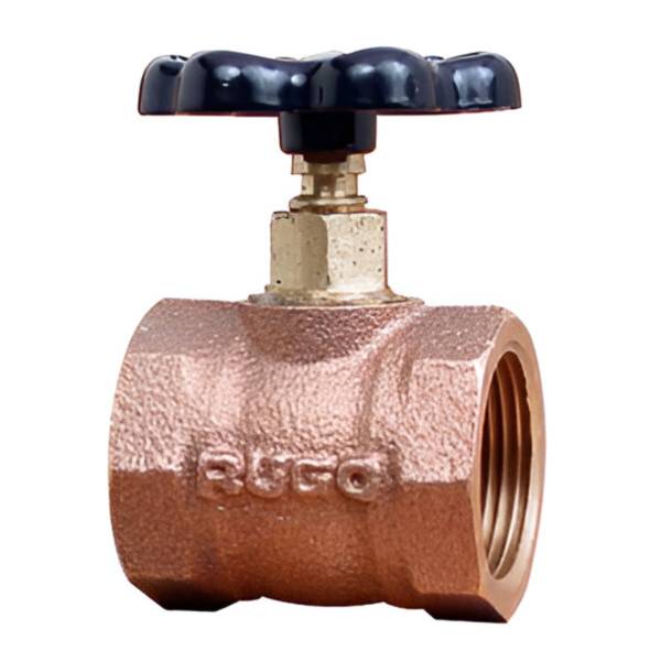 12194 Valvula globo roscable 013mm 1/2" de bronce 100lbs 73 Rugo RUGO