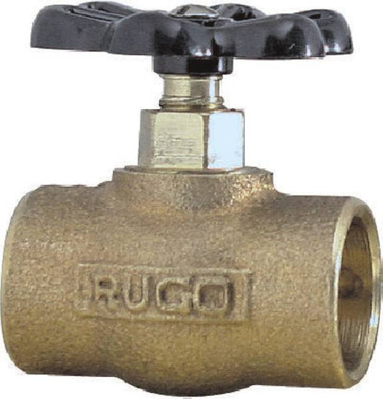 12201 Valvula globo soldable 013mm 1/2" de bronce 100lbs 74A Rugo RUGO