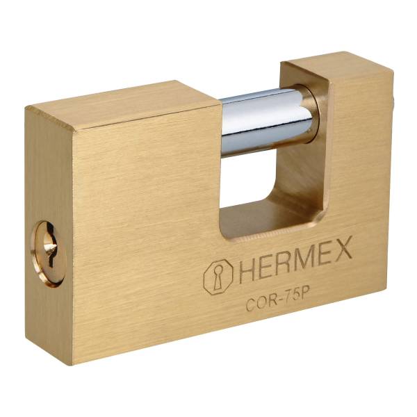 13608 Candado metalico llave tradicional antipalanca Hermex
