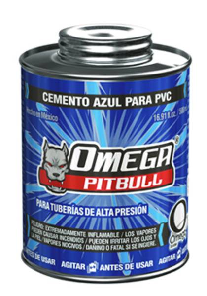 13777 Pegamento para PVC 500ml 1/2 azul Omega