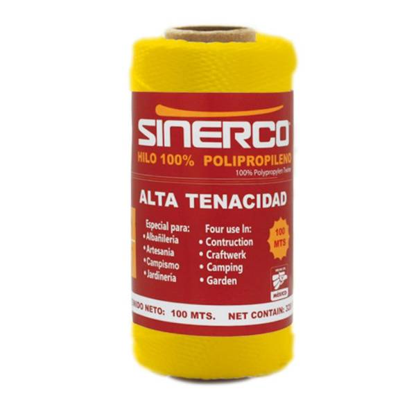 14376 Hilo albañil 100mt 18 amarillo SINERCO
