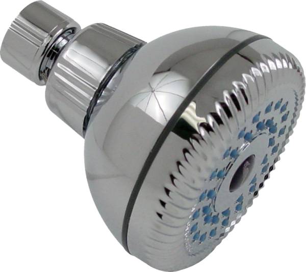 15001 Regadera sin brazo redonda 03" plastica cromada antisarro artic 44AR Rugo