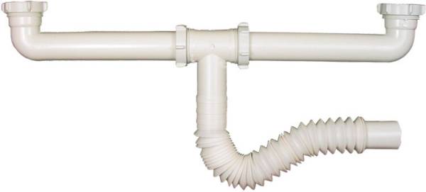 15002 Salida central para fregadero con trampa flexible 11epf Rugo