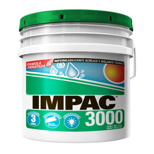 15637 Impermeabilizante 3 años fibratado blanco 3.8lt galon Impac