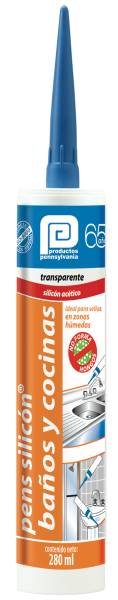 16503 Silicon baños y cocinas cartucho 280ml transparente Pennsylvania