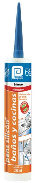 16504 Silicon baños y cocinas cartucho 280ml blanco Pennsylvania
