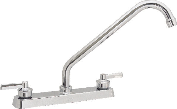 16701 Mezcladora fregadero de bronce tipo standard maneral palanca 1/4 de vuelta cromada 8R Rugo