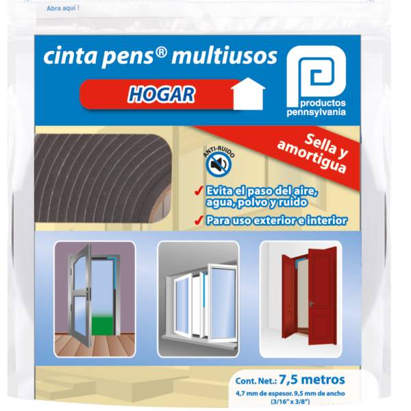 16740 Cinta multiusos selladora 3/16" x 3/8" x 07.62mts Pennsylvania