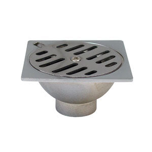 16811 Coladera cuadrada 6x6 laton cr46 Rugo