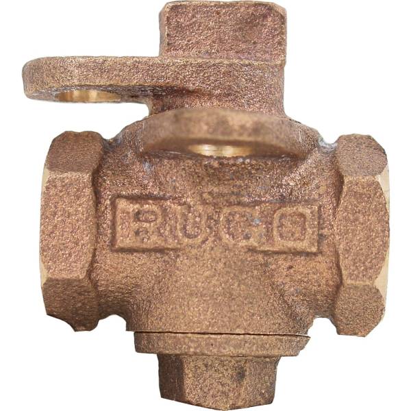 16883 Valvula macho roscable 013mm 1/2" de bronce 142lbs para candado 86 Rugo RUGO