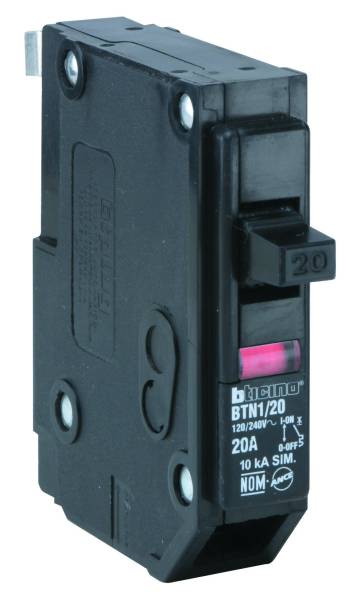 1739 Interruptor termomagnetico 1 polo 20a BTN1/20 Btplug