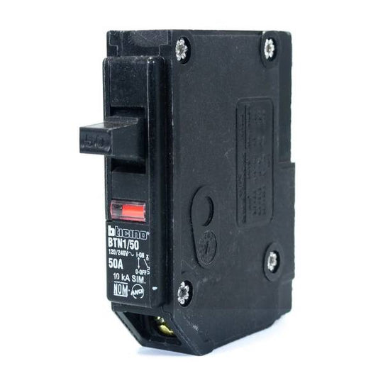 1744 Interruptor termomagnetico 1 polo 50a BTN1/50 Btplug