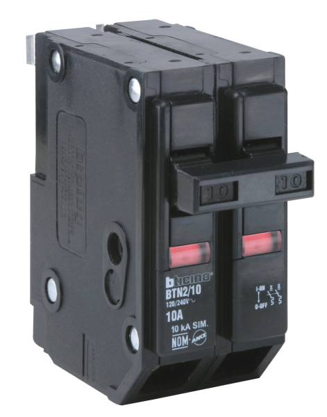 1755 Interruptor termomagnetico 2 polos 70a BTN2/70 Btplug Bticino