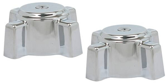 18806 Maneral grande sin chapeton standard cromado con 2pz estria Rugo