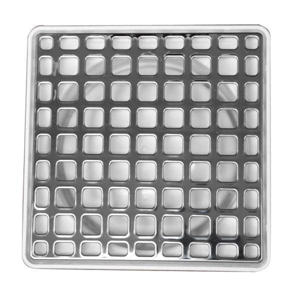 191067 Coladera cuadrada PVC para tubo cromado maxtor 2617 Fleximatic