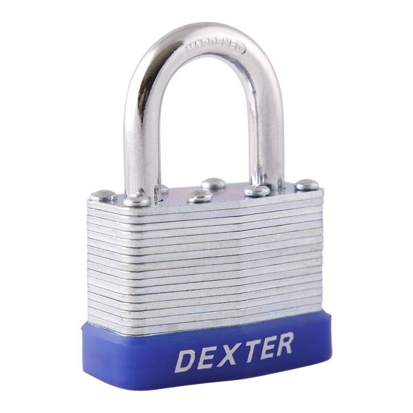 191960 Candado laminado 40mm llave tradicional gancho corto con 4pz en blister Dexter