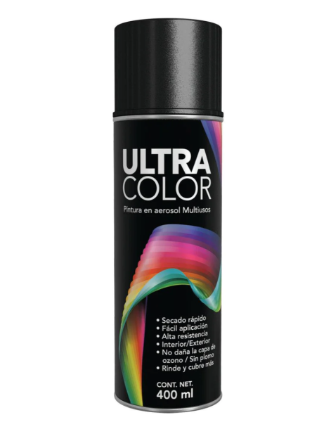 196728 Pintura en aerosol 400ml negro metalico Ultracolor