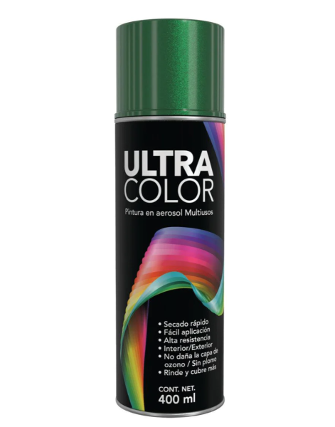 196731 Pintura en aerosol 400ml verde metalico Ultracolor