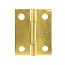198495 Bisagra alargada ligera perno remachado con tornillos 2" laton Fanal