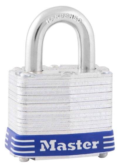 199086 Candado laminado 40mm llave tradicional gancho corto en blister 3D Master Lock