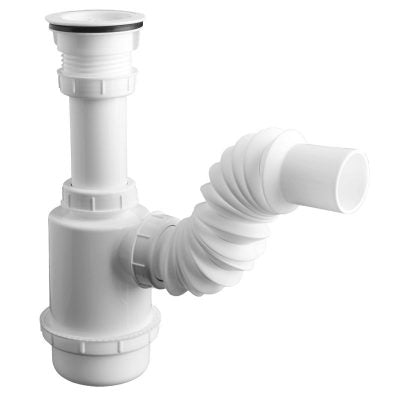 208332 Trampa para fregadero flexible PVC con bote 2291 Fleximatic