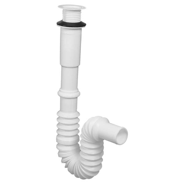 209980 Trampa para lavabo flexible PVC con rejilla tipo P Fleximatic