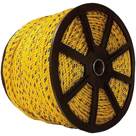 210447 Carrete cable polipropileno 19mm 3/4" 43kg aproximadamente amarillo Vianti
