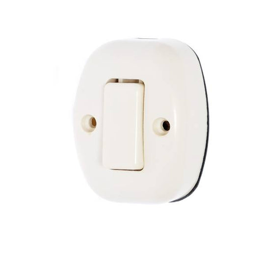 210556 Apagador sencillo blanco Sobreponer ovalado Igoto