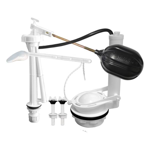 212003 Juego de herrajes para sanitario plasticos de 3" Zerofugas 2706 Fleximatic
