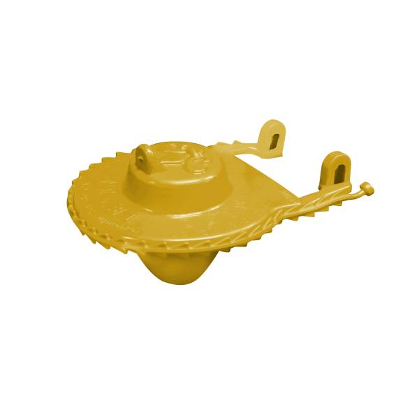 215562 Pera sapo 2" plastica amarilla con cadena economica Fleximatic