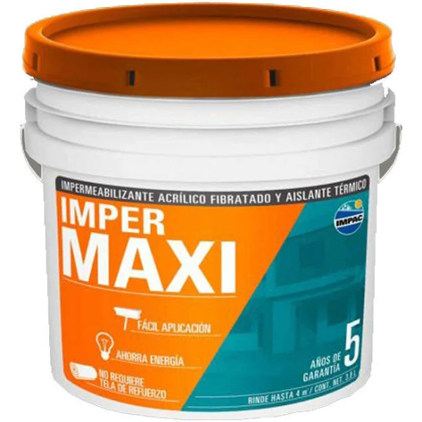227048 Impermeabilizante 5 años 3.8lt maxi galon fibratado blanco Impac