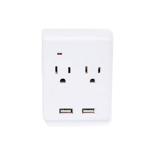 227070 Multicontacto cuadrado 2 contactos 2p+t y 2 USB en blister Igoto