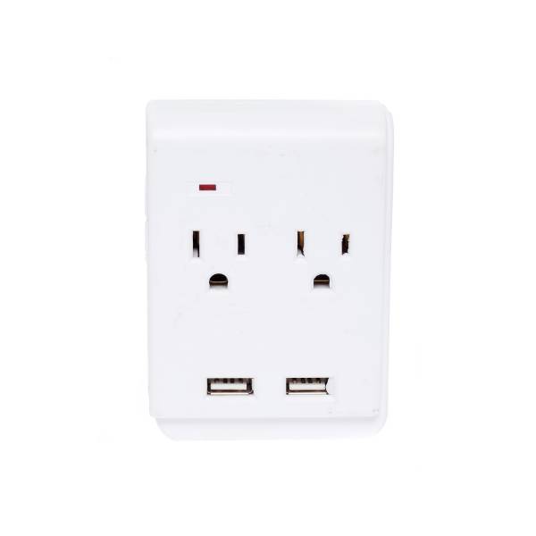 227070 Multicontacto cuadrado 2 contactos 2p+t y 2 USB en blister Igoto