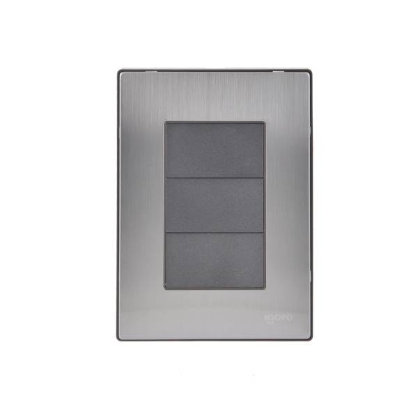 228815 Placa ciega negro Inox Igoto