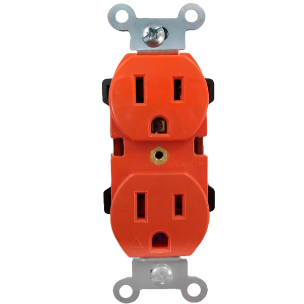 235349 Contacto duplex 2p+t naranja Igoto