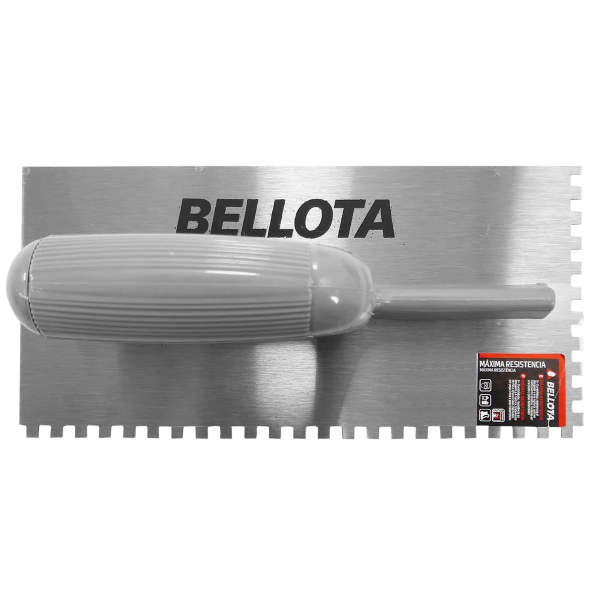 280752 Llana dentada cuadrada 10 remaches 11" x 5" mango plastico 750877 Bellota