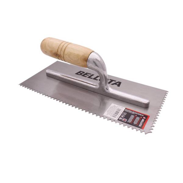 280755 Llana dentada triangulo 10 remaches 11" x 5" mango madera 75877 Bellota