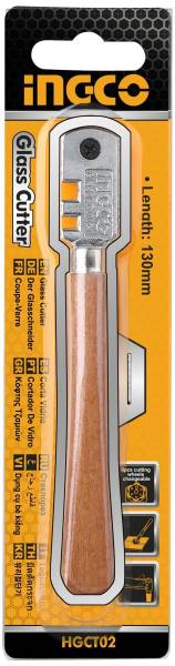 280946 Corta vidrio mango de madera 6 cuchillas HGCT02 Ingco