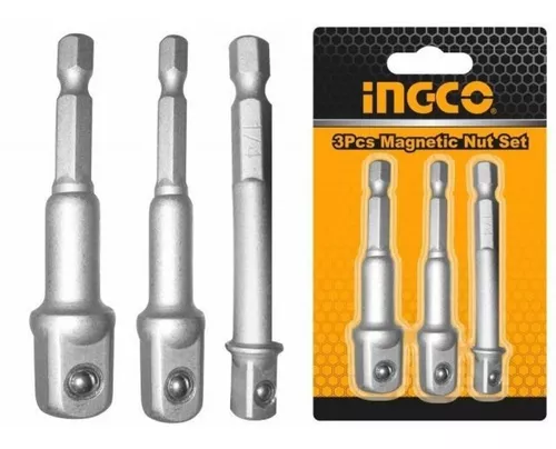 281000 Juego 3 adaptadores de dado para taladro Ingco